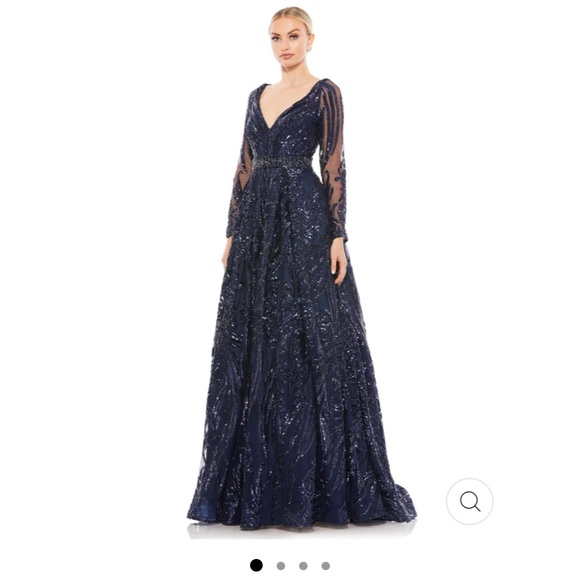 Mac Duggal Dresses & Skirts - Mac Duggal Blue Formal Gown Dress 4 Small Floor length WORN ONCE Mother of bride